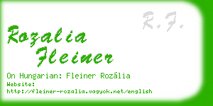 rozalia fleiner business card
